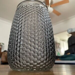 Smoked Gray Textured Glass Vase Decorative Tabletop‎ Vase Home Decor
